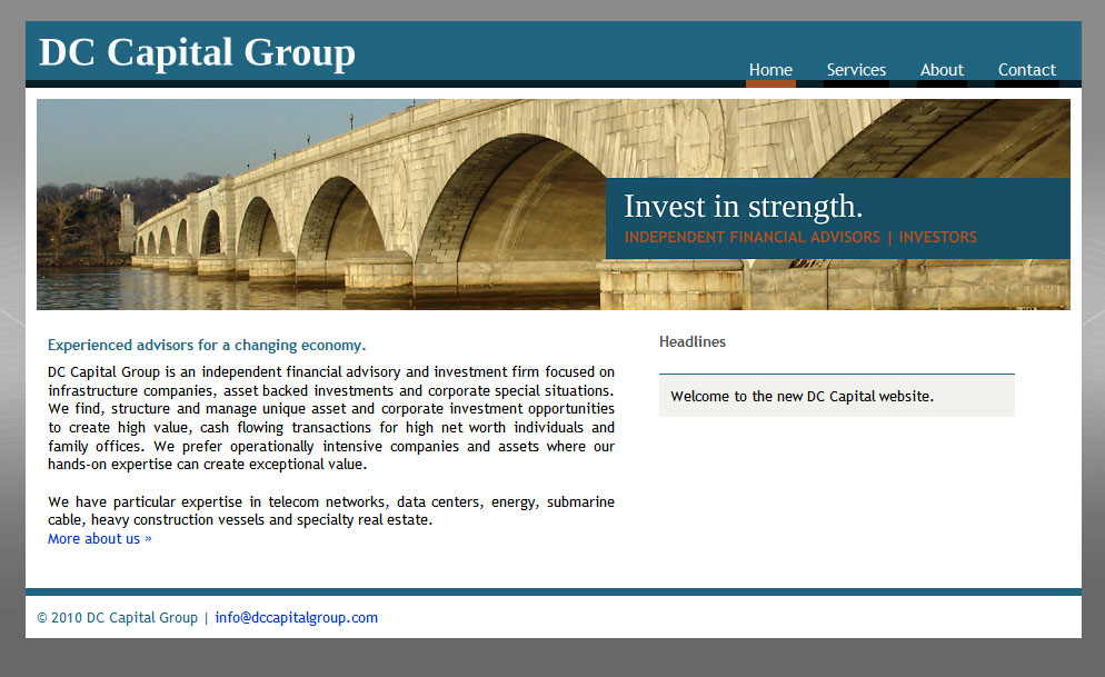 Website for DC Capital Group by Lellobird