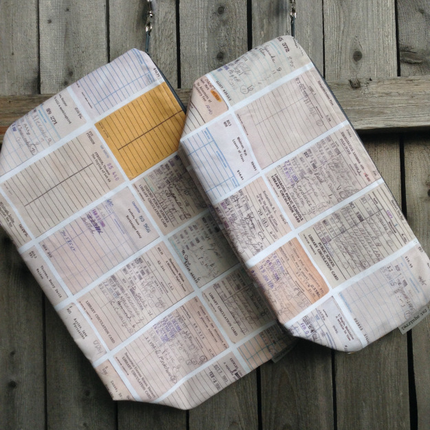 Library Nostalgia bags by Fat Squirrel Fibers