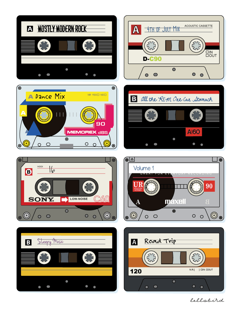 Mix Tapes art by Lellobird