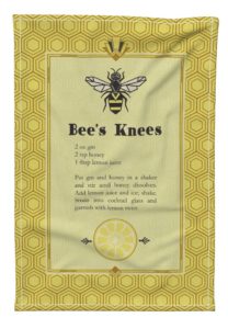 The Bee's Knees tea towel by Lellobird