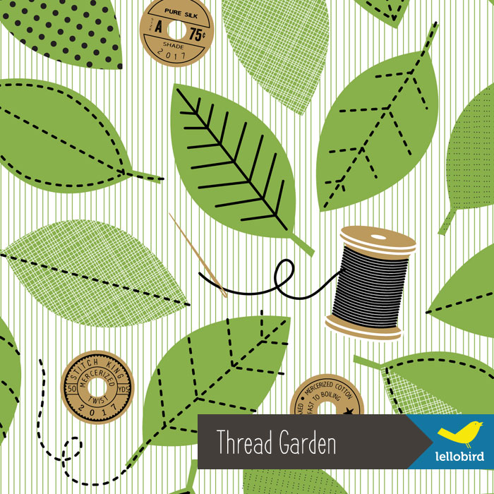 Thread Garden fabric by Lellobird