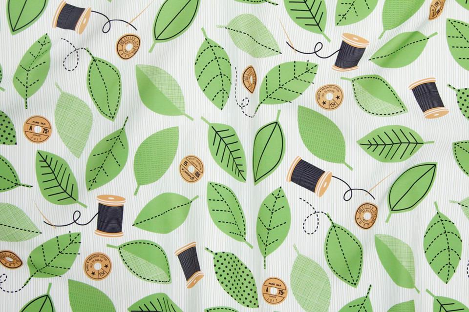 Thread Garden fabric by Lellobird, photo by Spoonflower