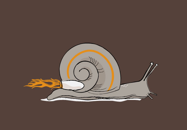 Rocket Snail illustration by Lellobird