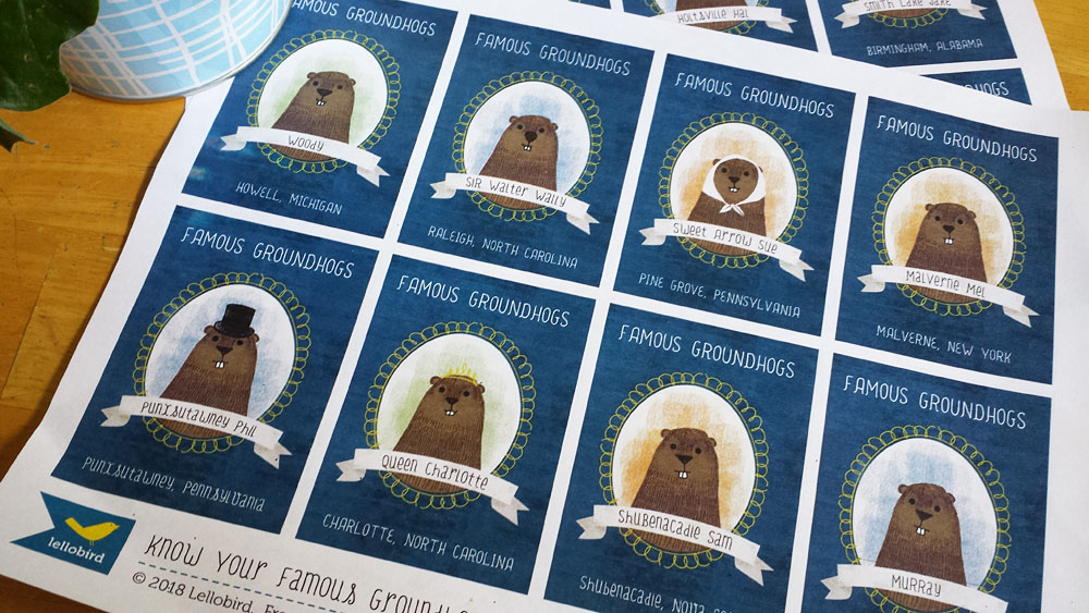 Know Your Famous Groundhogs trading cards by Lellobird