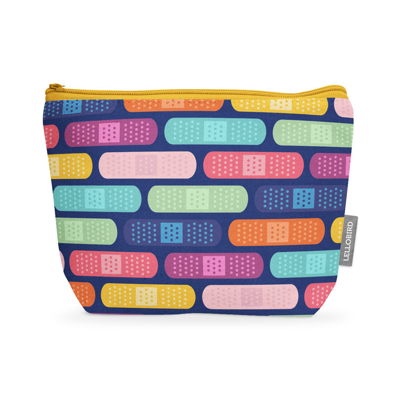 First aid kit mockup with Bandage Stripe fabric by Lellobird