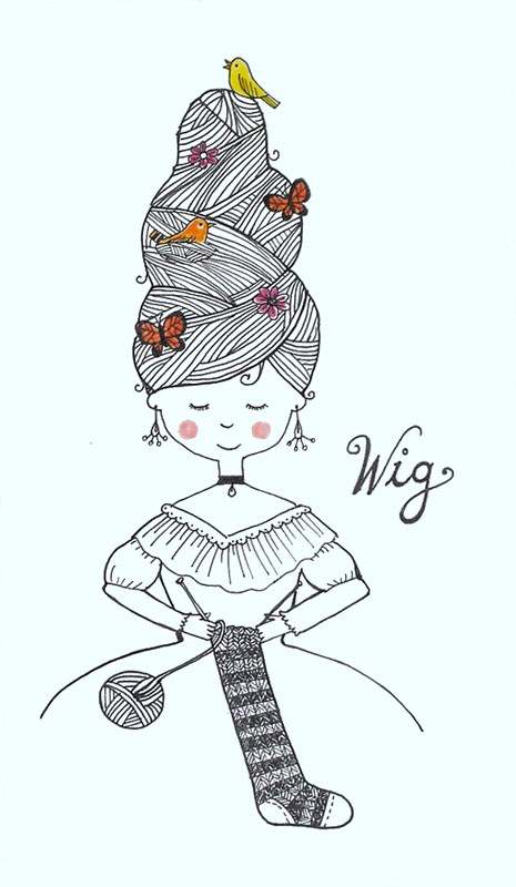 Wig illustration by Lellobird