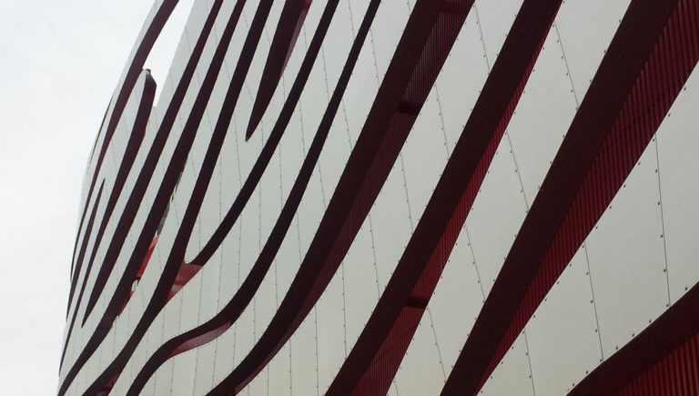 Exterior of Petersen Automotive Museum in LA