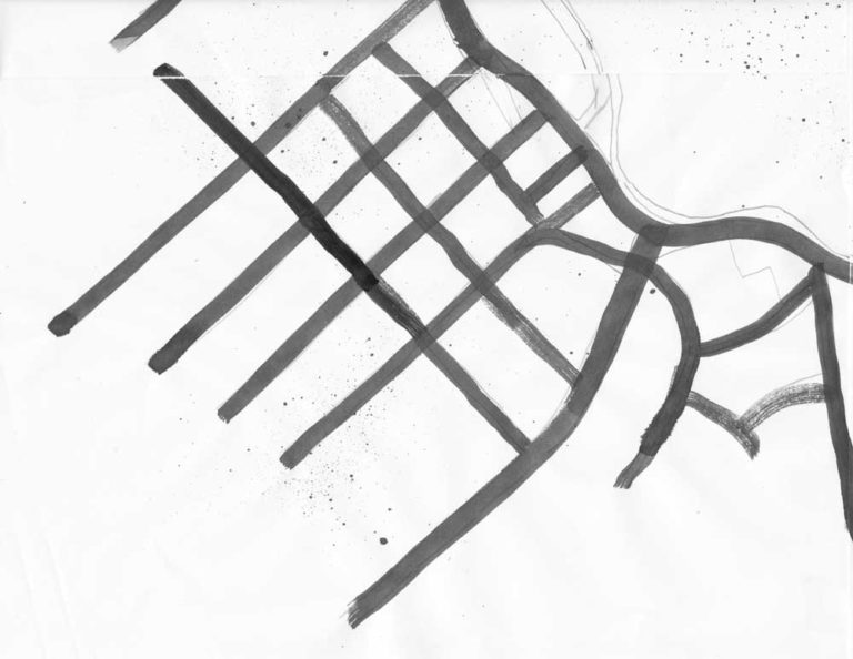 Inky road for Lake Merritt map