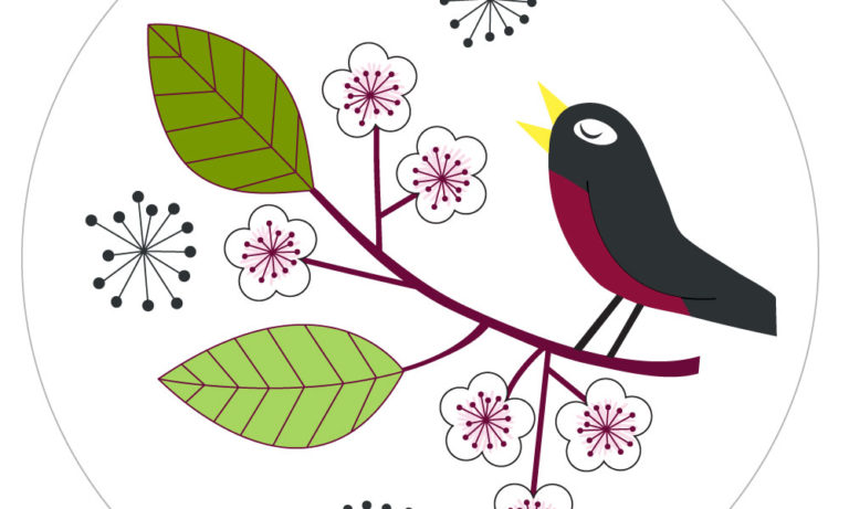 Spring Robin Embroidery Pattern by Lellobird
