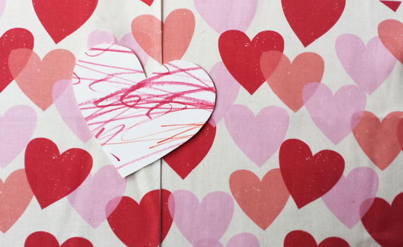 Tissue Hearts fabric by Lellobird at Spoonflower