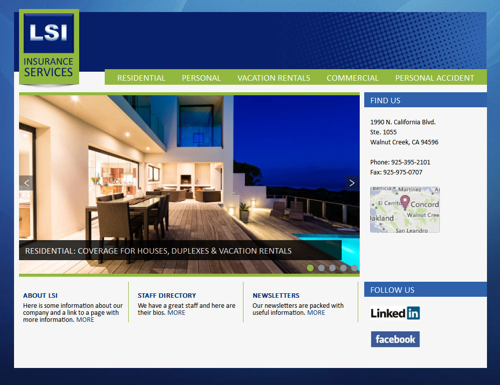 Website for LSI Insurance by Lellobird