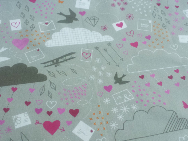 Love is in the Air fabric by Lellobird