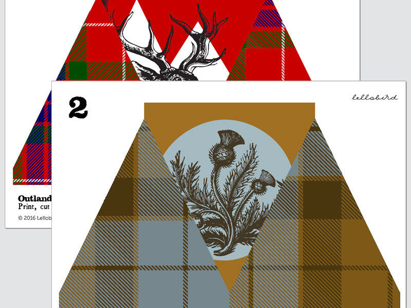 Outlander-inspired printable bunting by Lellobird