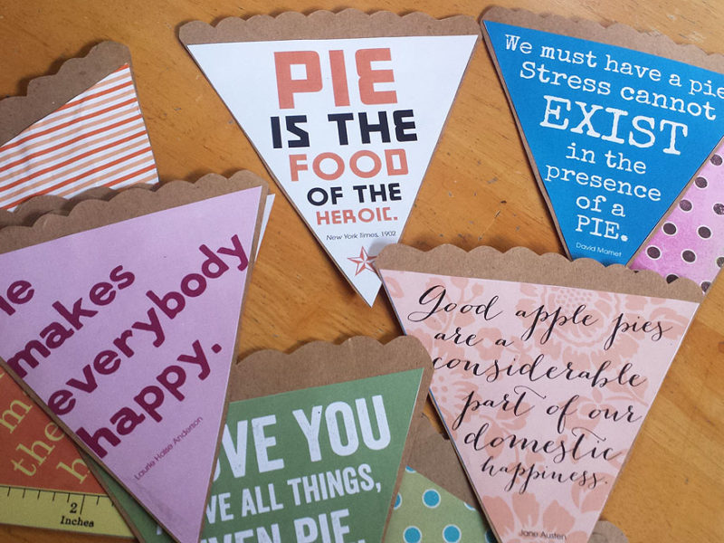 Printable Pi(e) Day bunting by Lellobird