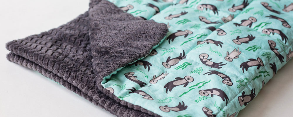 Weighted blanket by Weighted Works with Significant Otters fabric
