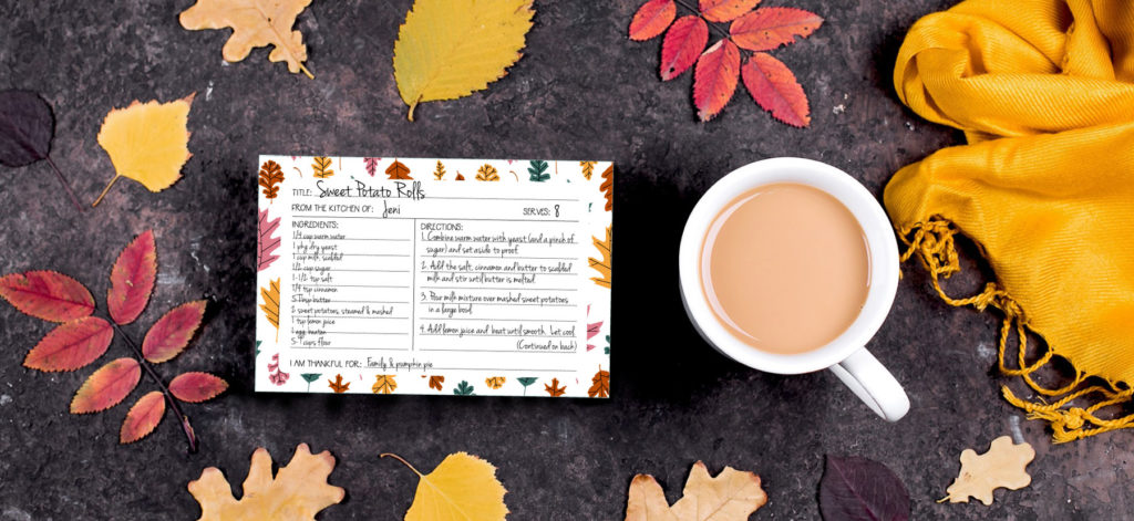 Autumn recipe card printable from Lellobird