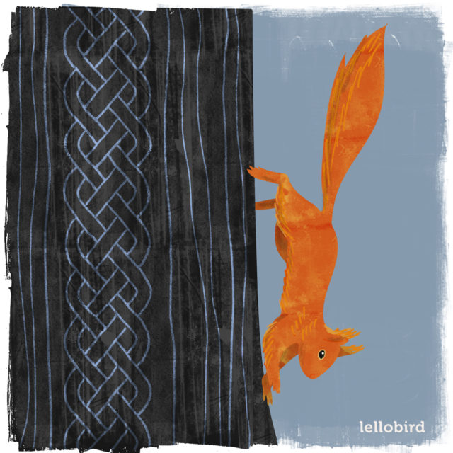 Folktale Week 2022 - Tree - Ratatosk running up and down the World Tree
