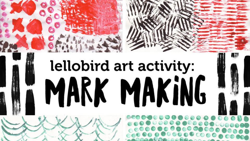 Mark-making art lesson with Lellobird