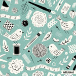 Crafty Birds Surface Design