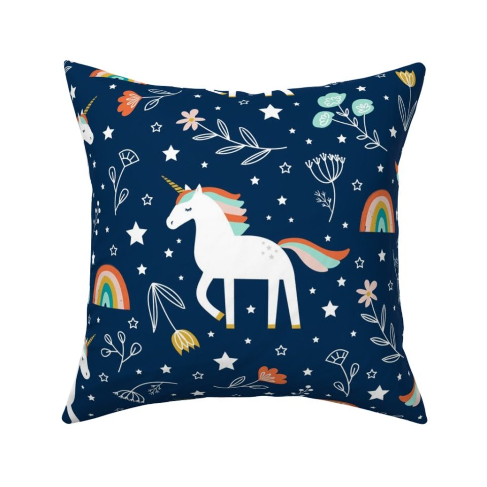 Disco Unicorn pillow by Lellobird