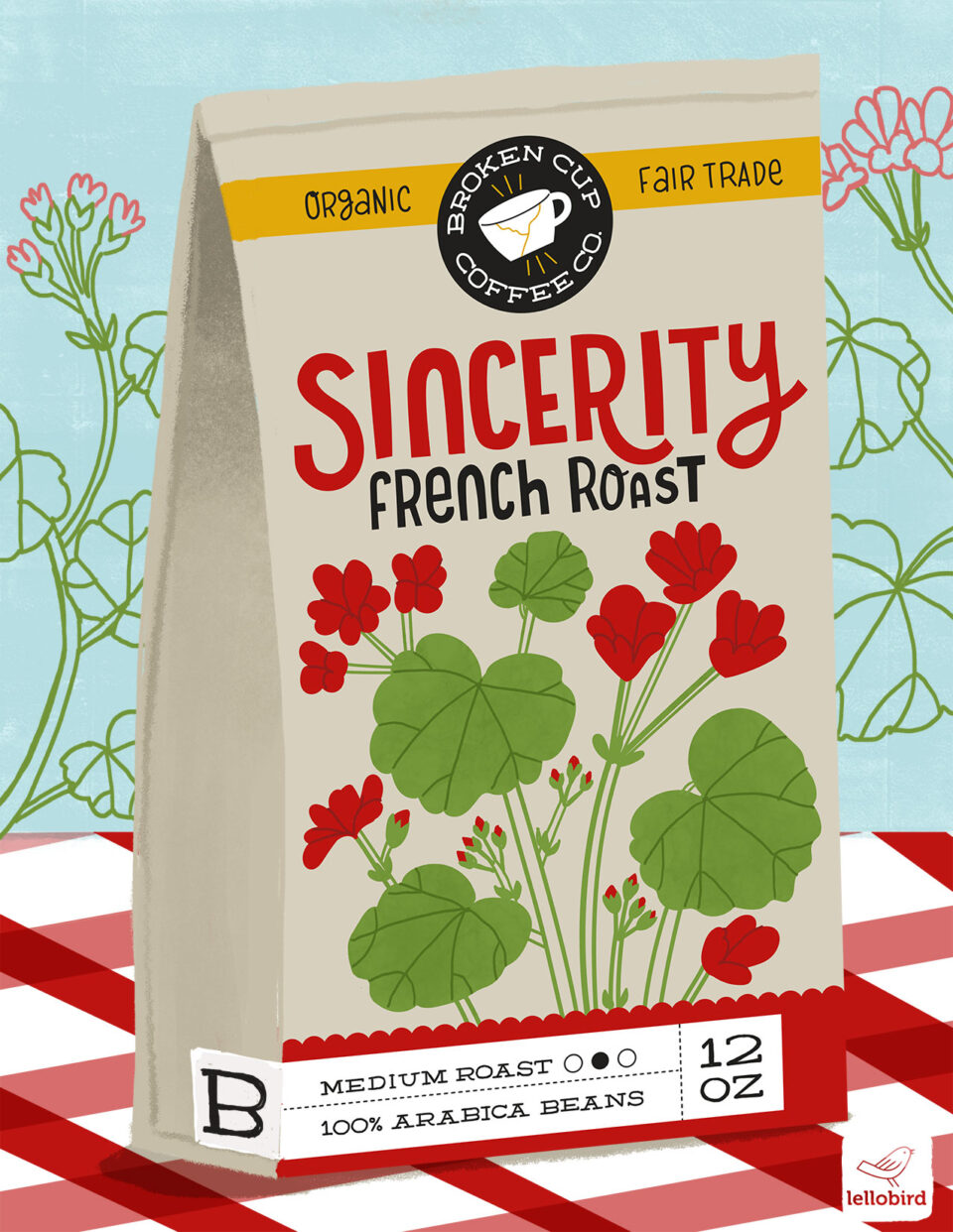 Coffee packaging mockup by Lellobird