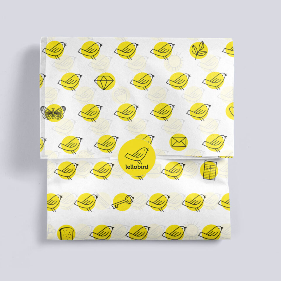 Tissue paper packaging design by Lellobird