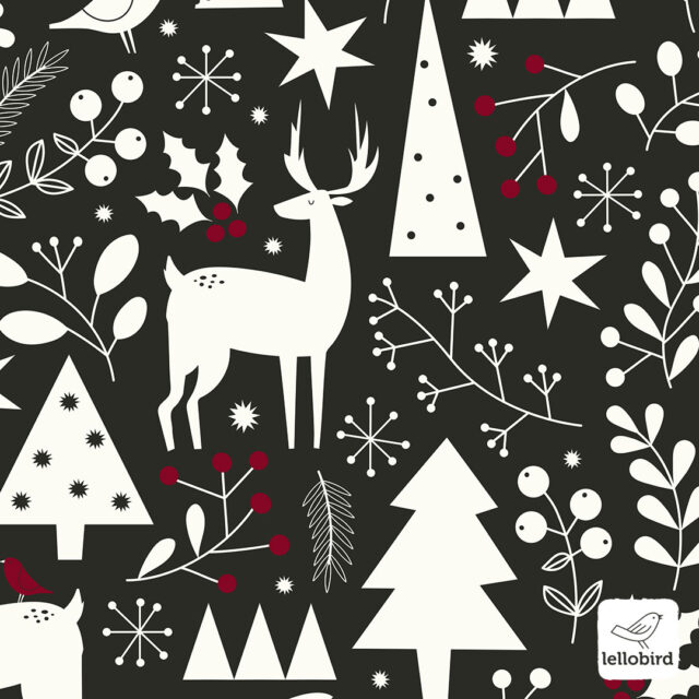 Winter Woods Surface Design by Lellobird