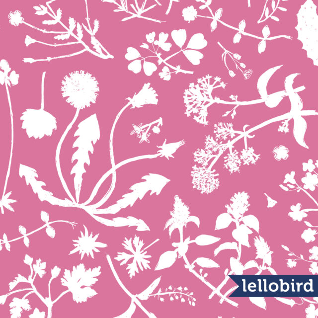From Sidewalk to Meadow repeating surface design by Lellobird