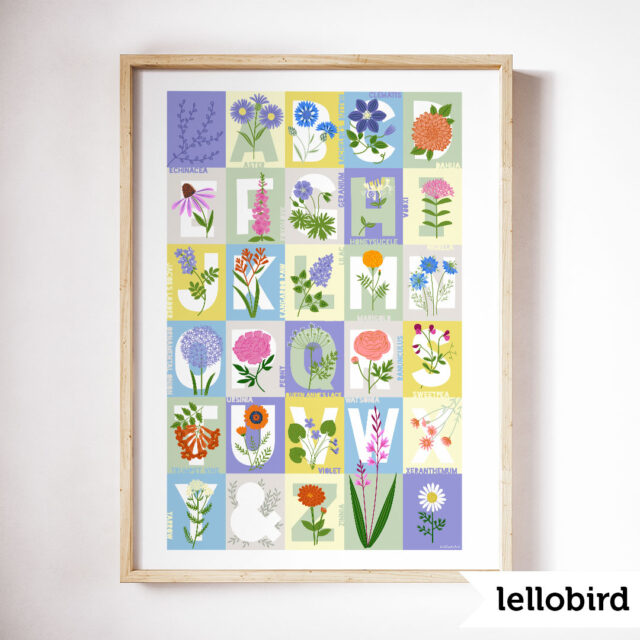 ABC Flowers poster by Lellobird
