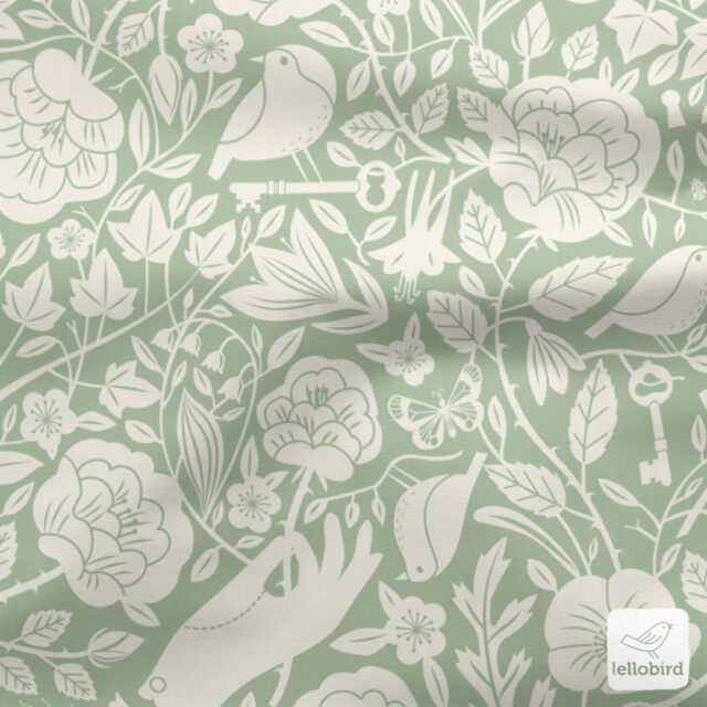Secret Garden repeating surface design by Lellobird