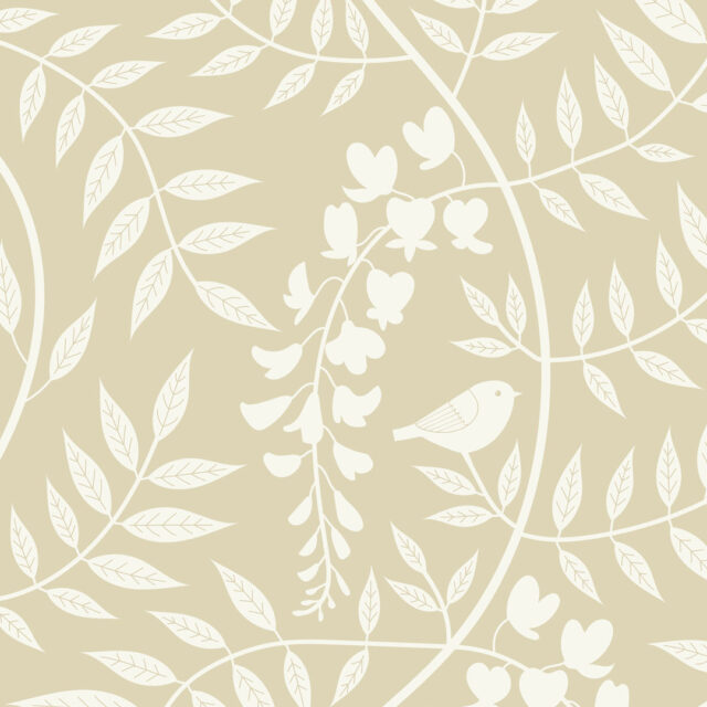 Welcoming Wisteria repeating surface design by Lellobird