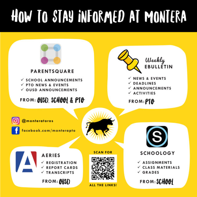Montera Middle School communications tools Instagram graphic