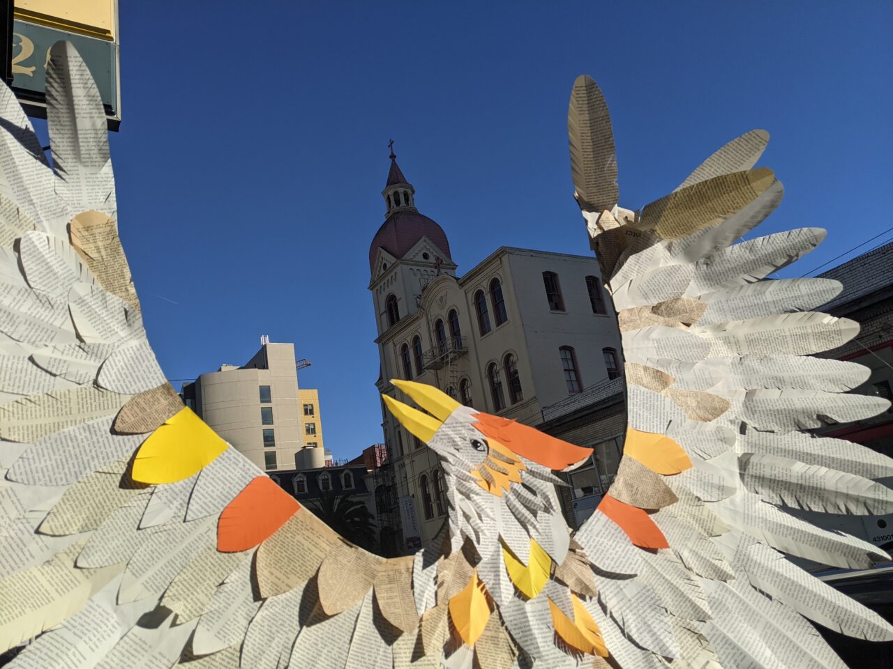 Paper art phoenix by Lellobird