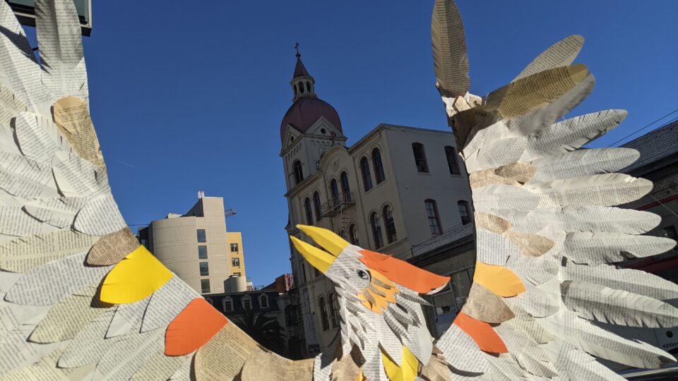 Paper art phoenix by Lellobird