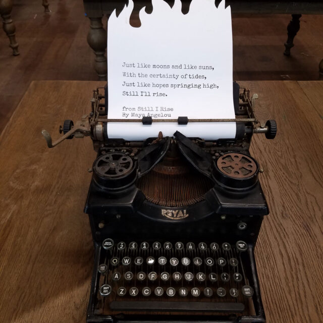 Message in typewriter from paper phoenix project