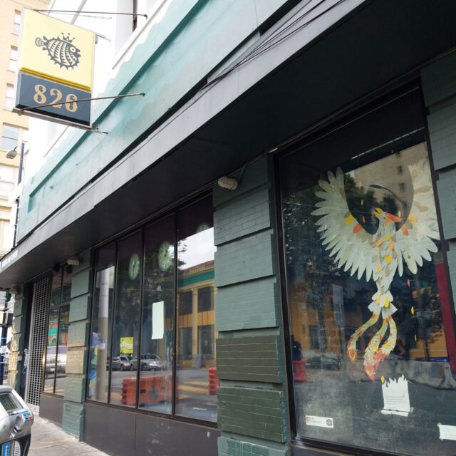 Street view with paper phoenix project installed